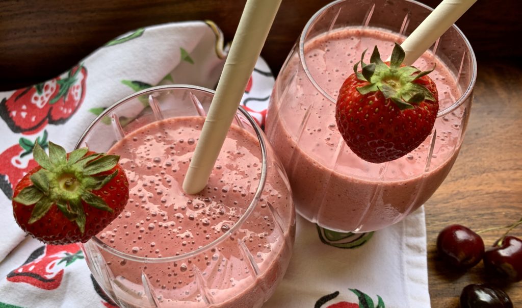 Strawberry Cherry Smoothie - Spirited and Then Some