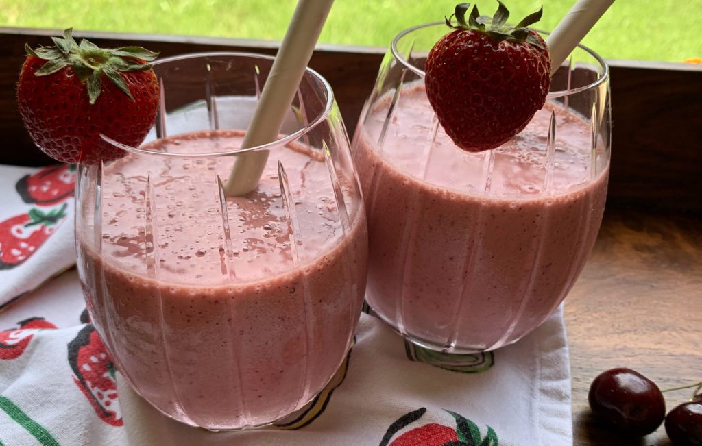 Strawberry Cherry Smoothie - Spirited and Then Some