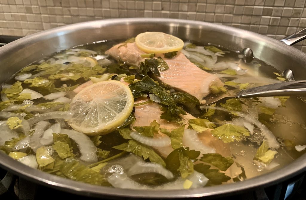 Perfect Poached Chardonnay Salmon {in your Romertopf} – Sally Cooks