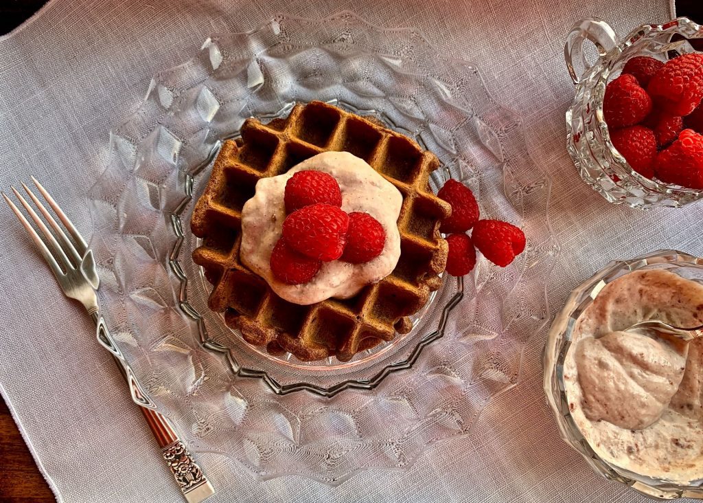 White Chocolate & Raspberry Homemade Waffles - Stef's Eats and Sweets