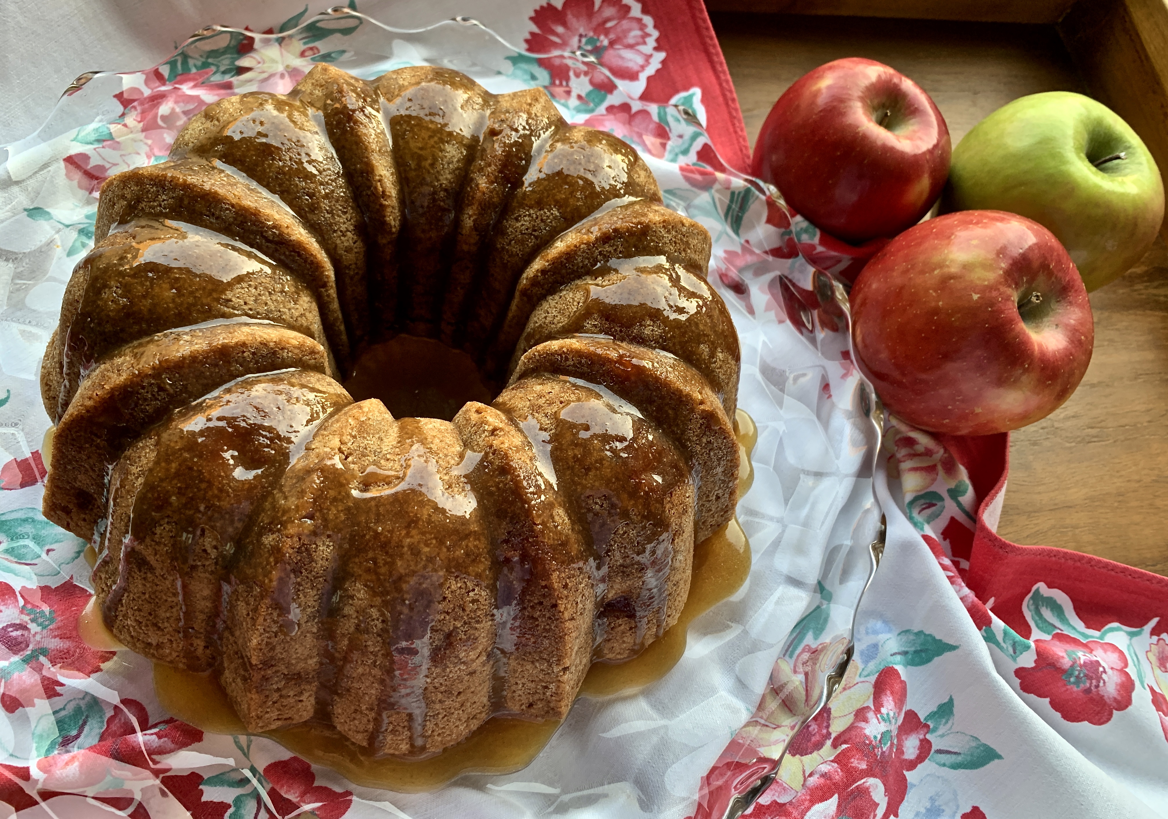 Add this fresh apple cake with brown sugar glaze to your fall